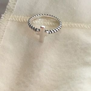 James Avery ‘Twisted Wire Cross Ring’ sz 6